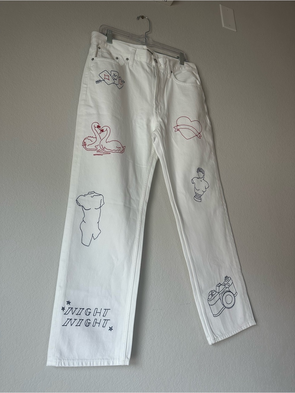 Madewell NWT Embroidered Slim Boyfriend Jeans Women’s size 30